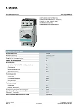 Siemens 3RV1021-4AA10 SIRIUS 3RV1 Circuit Breaker Max 690 V 50/60 Hz 11.0 - 16.0 A 3RV1021-4AA10 Hoja De Datos