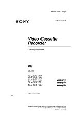Sony SLV-SE610G Manuel D’Utilisation