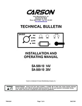 Carson SA-500-10 14V Manuale Utente