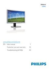 Philips LCD monitor, LED backlight 220B4LPCS 220B4LPCS/00 ユーザーズマニュアル