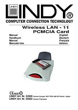 Lindy Wireless LAN - 11 PCMCIA Card Справочник Пользователя