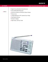 Sony ICF-SW35 Guide De Spécification