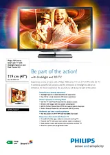 Philips Smart LED TV 47PFL7656T 47PFL7656T/12 Folheto