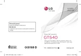 LG GT540 noir Справочник Пользователя