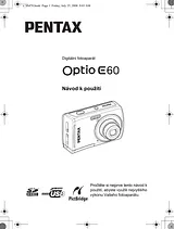 Pentax Optio E60 Operating Guide