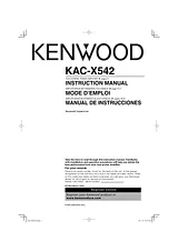 Kenwood KAC-X542 Manual Do Utilizador