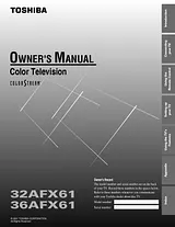 Toshiba 32afx61 User Manual