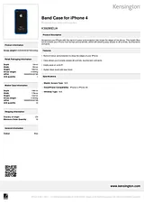 Kensington Band Case for iPhone 4 K39286EU Leaflet