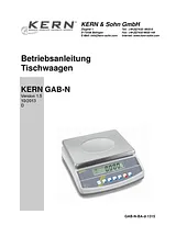 Kern GAB 6K0.05NParcel scales Weight range bis 6 kg GAB 6K0.05N Справочник Пользователя