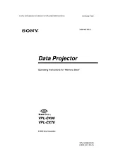 Sony VPL-CX76 Справочник Пользователя