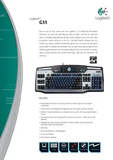 Logitech G11 gaming keyboard US International 967929-0100 プリント