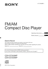 Sony CDX-GT350MP Manual