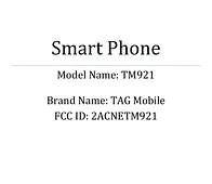 TAG Mobile LLC TM921 Справочник Пользователя