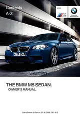 BMW 2015 M5 Sedan Manual De Propietario