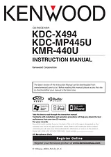 Kenwood KDC-X494 Manual Do Utilizador