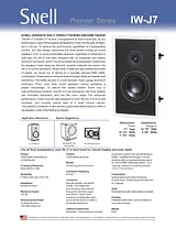 Snell Acoustics IW-J7 Leaflet