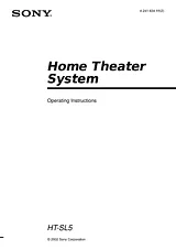Sony HT-SL5 User Manual