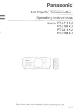 Panasonic PT-L501XU Manual Do Utilizador