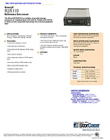 StorCase RJR110 5.25" 80-Pin SCSI Ultra320 HH Receiving Frame + LP Carrier, (2) Fans, Black S21A110 Leaflet