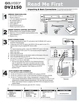 GoVideo dv2150 Quick Reference Card