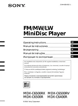 Sony MDX-C6500R Manuale Utente