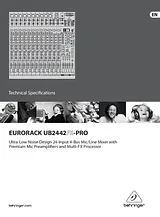 Behringer Europack UB2442FX-Pro Specification Sheet