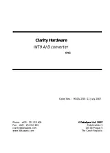 Clarity INT9 User Manual