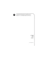 Motorola C168 User Manual