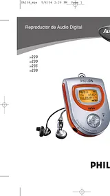 Philips Flash audio player SA238 128 MB* User Manual