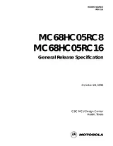 Motorola MC68HC05RC8 Manuale Utente