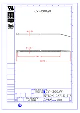 Kss CVR200AW 28530c26, UV Stabilised Cable Tie, Black, 3.6mm x 200mm, 100 pc(s) Pack 28530c26 Data Sheet