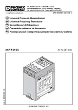 Phoenix Contact 2814605 MCR-F/UI-DC Programmable Frequency Transmitter Content: 1 pc(s) 2814605 ユーザーズマニュアル