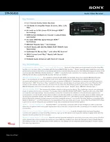 Sony STRDG810 Guide De Spécification