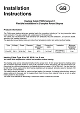 Arnold Rak 36 m Heating Cable / 30-6106 Data Sheet