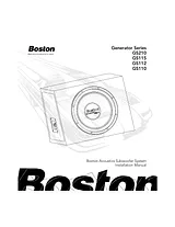 Boston Acoustics GS110 Manuel D’Utilisation