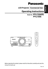 Panasonic PT-L735NTE Guía De Operación