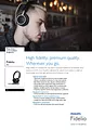 Philips on ear headband headphones M1 M1/00 产品宣传页