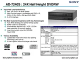 Sony Optiarc AD-7240S-ZD Dépliant