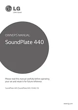 LG LAP440 Soundplate Руководство Пользователя