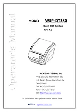 Woosim System Inc. WSP-DT380 Manual Do Utilizador
