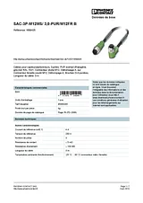 Phoenix Contact Sensor/Actuator cable SAC-3P-M12MS/ 3,0-PUR/M12FR B 1668425 1668425 Data Sheet