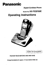 Panasonic KXTCD700 Guía De Operación
