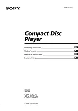 Sony CDP-CX90ES Справочник Пользователя