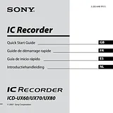 Sony ICD-UX60 Справочник Пользователя