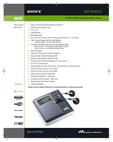 Sony MZ-RH910 Guide De Spécification
