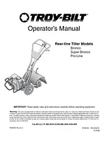 Troy-Bilt Bronco Manual Do Utilizador
