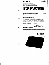 Sony ICF-SW7600 手册