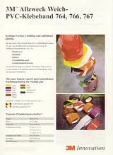 3M All ppurpose PVC-Adhesive tape (L x W) 33 m x 50 mm Red PVC 764i 70-0062-9986-4 Data Sheet