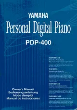 Yamaha PDP-400 Manual Do Utilizador