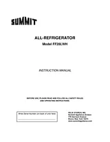 Summit FF28LWH 2.4 c.f. Compact All Refrigerator w/ Lock - White Guide De L’Énergie